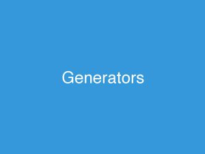 [EL] Generators