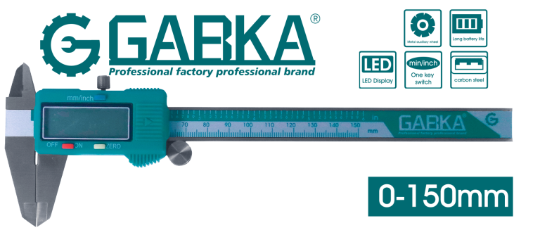 GA-08137 ΠΑΧΥΜΕΤΡΟ ΙΝΟΧ ΨΗΦΙΑΚΟ (0-150mm)