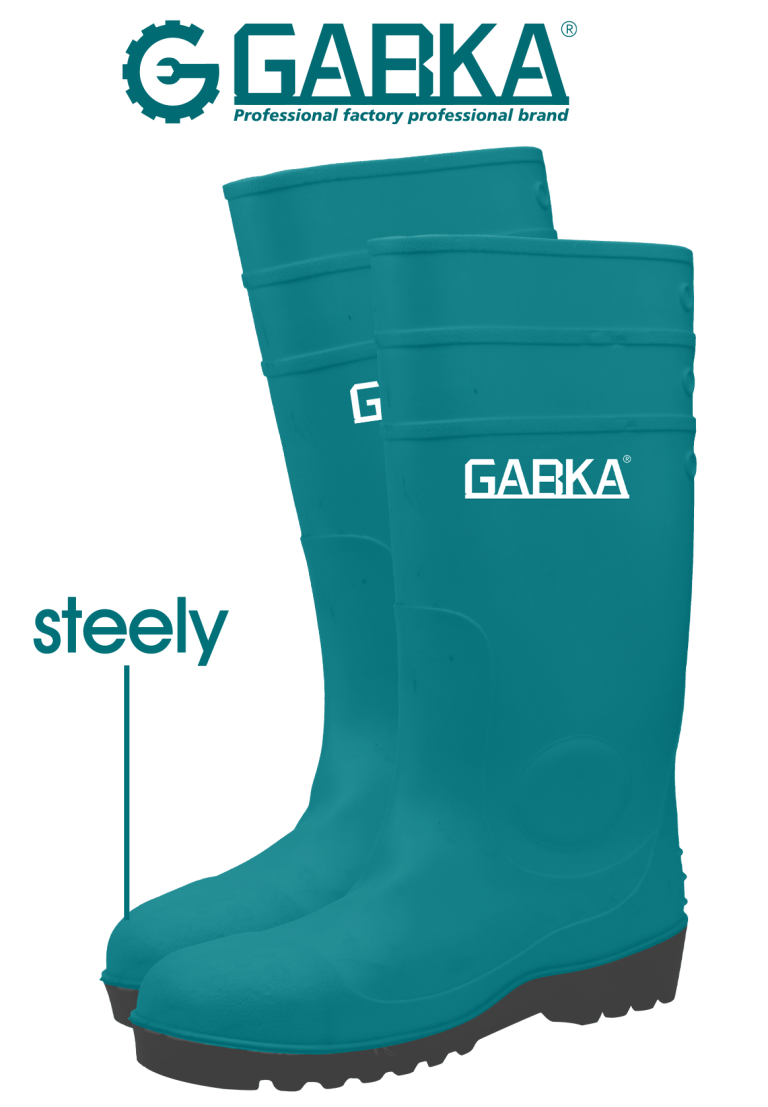 GA-18029 Ατσάλινες Μπότες Βροχής (Με Ατσάλινη Μύτη και Πάτο, Νούµερα 40-46)