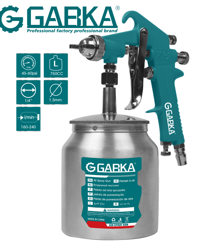 Ga-28044 F75S Spray Gun Bottom Metal Cup 750cc