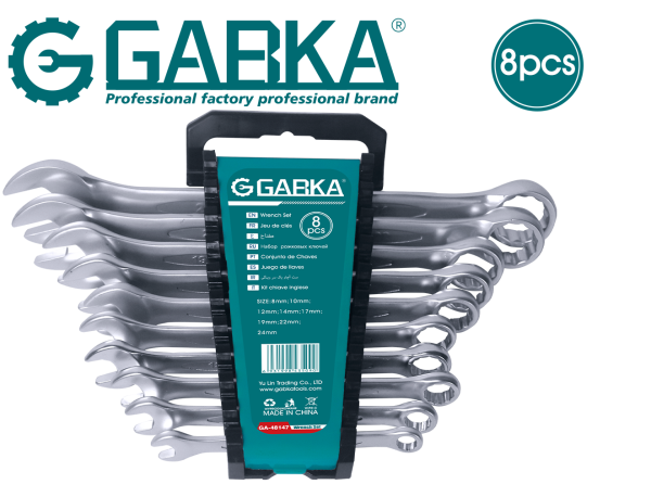 Ga-48147 Set 8set Combination Wrench 8-24mm (Matte, Plastic Case)