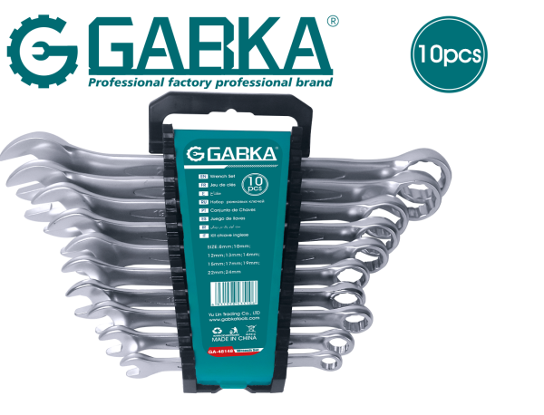 Ga-48148 Set 10 Combination Wrench Set 8-24mm (Matte, Plastic Case)