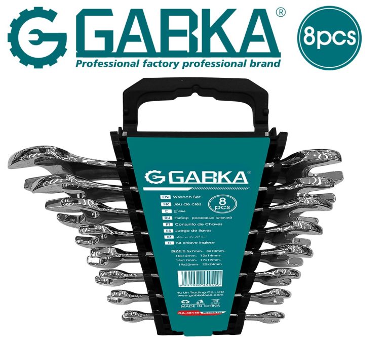 GA-48149 Σετ 8 ΓΕΡΜΑΝΙΚΑ ΚΛΕΙΔΙΑ ΔΙΠΛΟΥ ΑΝΟΙΓΜΑΤΟΣ (Ματ, Πλαστικό Θήκη)