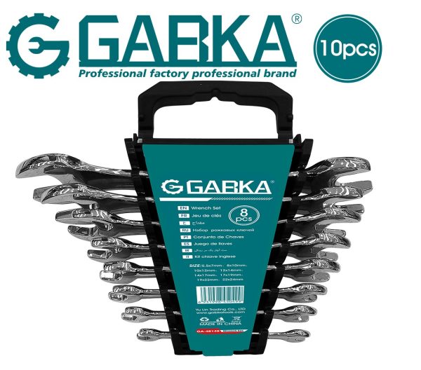 GA-48150 Σετ 10 ΓΕΡΜΑΝΙΚΑ ΚΛΕΙΔΙΑ ΔΙΠΛΟΥ ΑΝΟΙΓΜΑΤΟΣ (Ματ, Πλαστικό Θήκη)