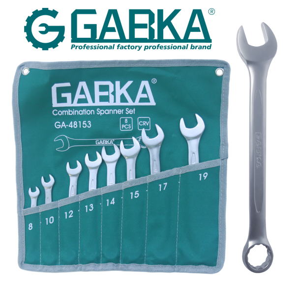 GA-48153 Σετ 8 ΣΕΤ ΓΕΡΜ/ΓΩΝΑ ΚΑΣΤΑΝΙΑΣ 8-19mm (Ματ, Υφασµάτινη Θήκη)