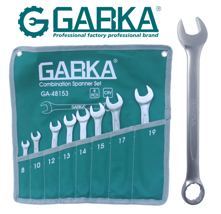 GA-48153 Σετ 8 ΣΕΤ ΓΕΡΜ/ΓΩΝΑ ΚΑΣΤΑΝΙΑΣ 8-19mm (Ματ, Υφασµάτινη Θήκη)