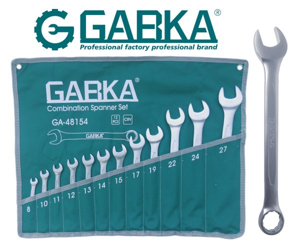 GA-48154 Σετ 12 ΣΕΤ ΓΕΡΜ/ΓΩΝΑ ΚΑΣΤΑΝΙΑΣ 8-27mm (Ματ, Υφασµάτινη Θήκη)