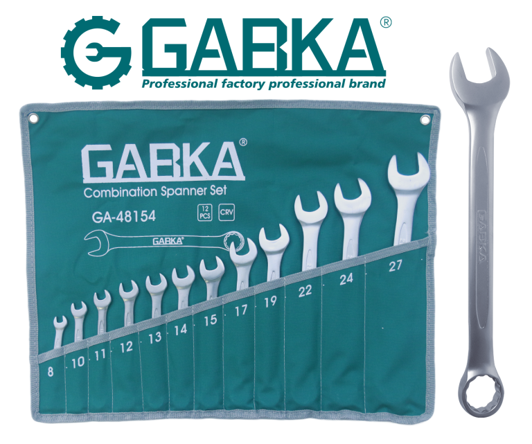 GA-48154 Σετ 12 ΣΕΤ ΓΕΡΜ/ΓΩΝΑ ΚΑΣΤΑΝΙΑΣ 8-27mm (Ματ, Υφασµάτινη Θήκη)