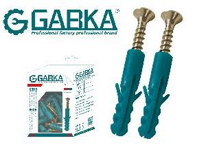 Ga-48503 Screw 8*40 + Plastic Ribbed Wall Plug (50pcs/box)