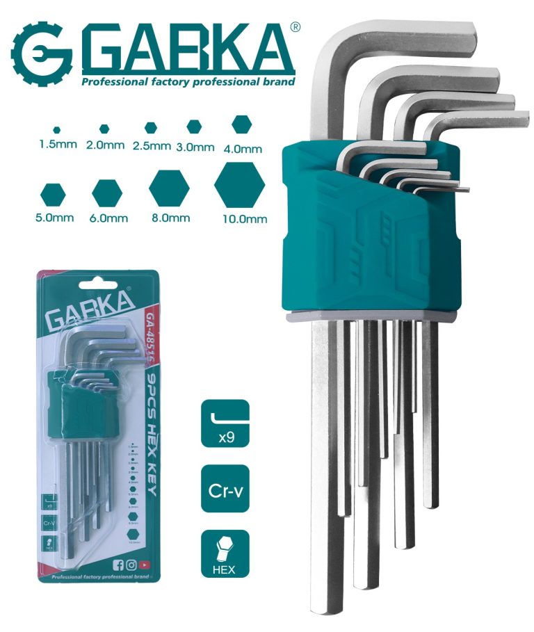 GA-48516 ΣΕΤ Medium Εξαγωνικό κλειδί (Πλαστικό Θήκη)