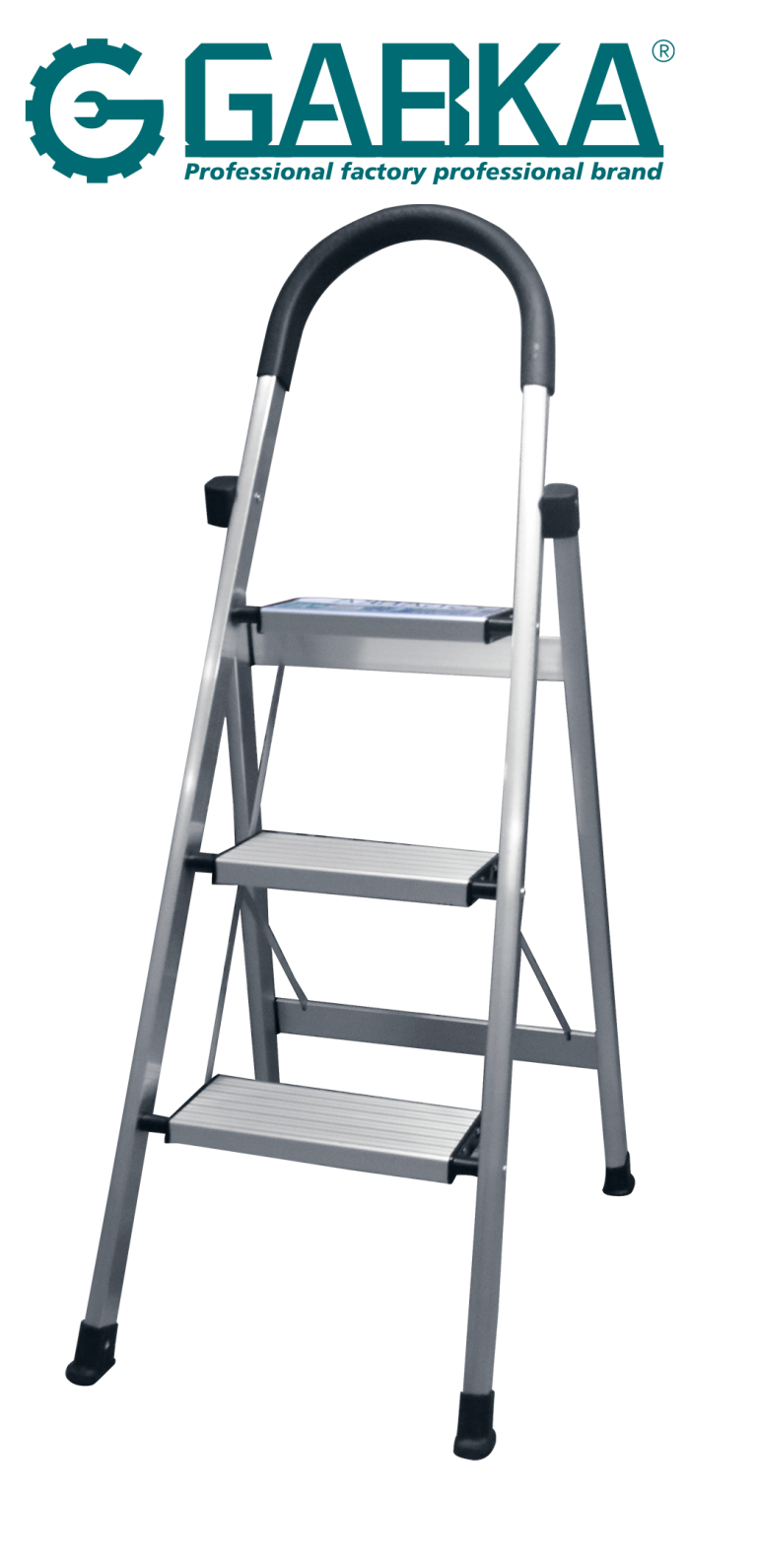 GA-58174 Αλουµινένια Οικιακή Σκάλα 3 Σκαλοπατιών
