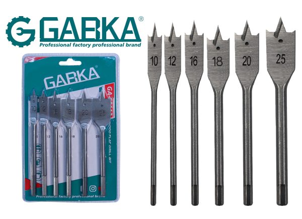 GA-68113 Σετ 6 τεμ. φτερωτά τρυπάνια ξύλου