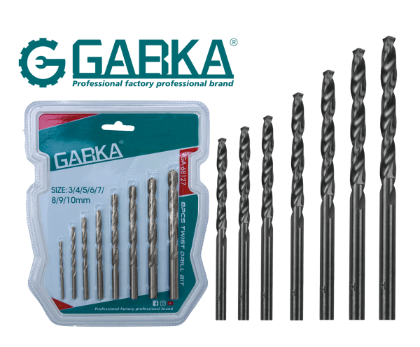 GA-68127 Σετ 8 τεμ. ελικοειδή τρυπάνια (διπλή φυσαλίδα)