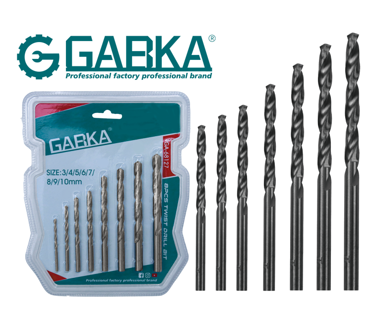 GA-68127 Σετ 8 τεμ. ελικοειδή τρυπάνια (διπλή φυσαλίδα)