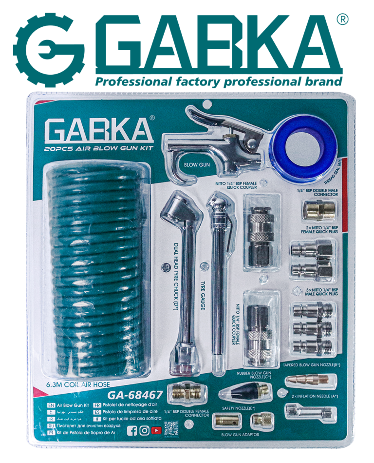 GA-68467 Σετ 20 τεμ. πνευματικά ρακόρ