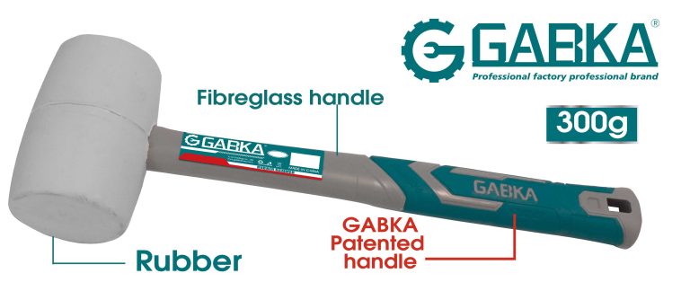 GA-78038 300g λευκή λαστιχένια ματσόλα με πλαστική λαβή