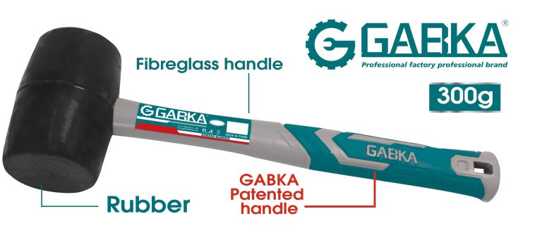 GA-78041 300g μαύρη λαστιχένια ματσόλα με πλαστική λαβή
