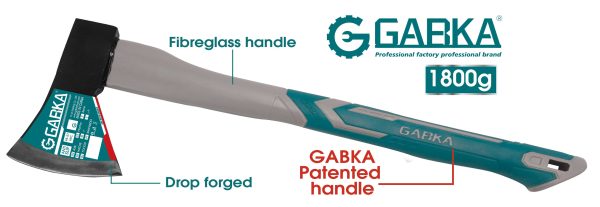 GA-78050 1800g τσεκούρι με μακριά πλαστική λαβή