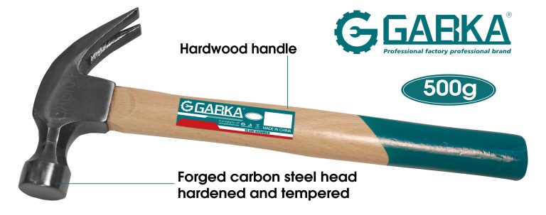 GA-78073 500g νυχοφόρο σφυρί με ξύλινη λαβή