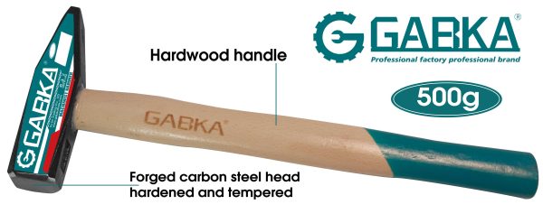 GA-78076 500g σφυρί μηχανικού με ξύλινη λαβή