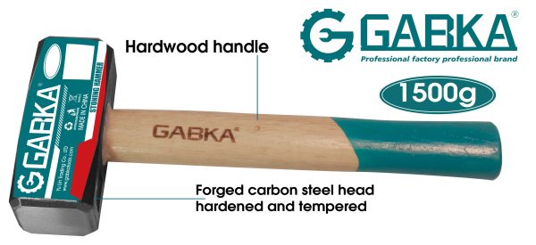 GA-78083 1500g βαριοπούλα με ξύλινη λαβή