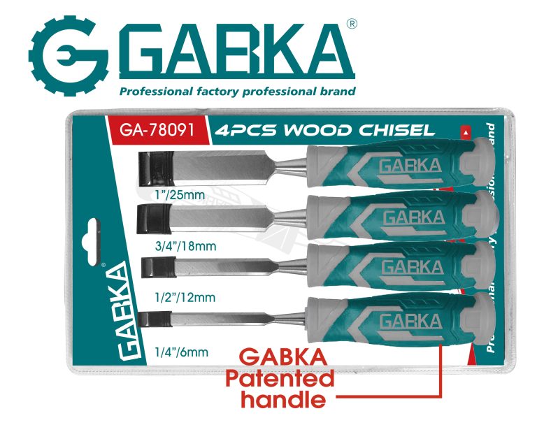 GA-78091 Σετ 4 τεμ. σκαρπέλα ξύλου