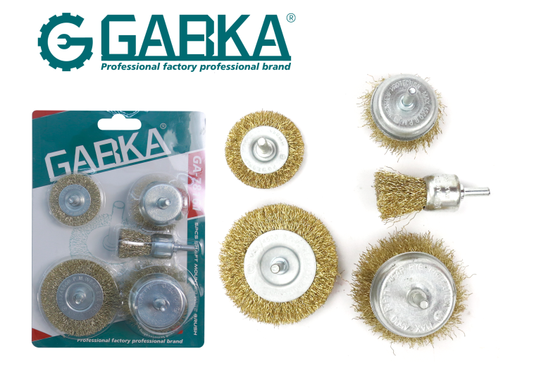 GA-78161 Σετ 5 τεμ. ίσια πινέλα με λαβή (σε καρτέλα)