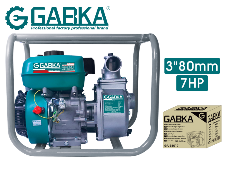 GA-88017 3" βενζινοκίνητη αντλία νερού (7HP)