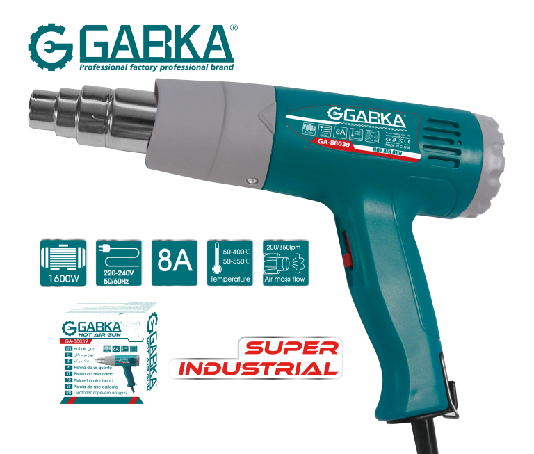 GA-88039 Πιστόλι θερμού αέρα (1600W)