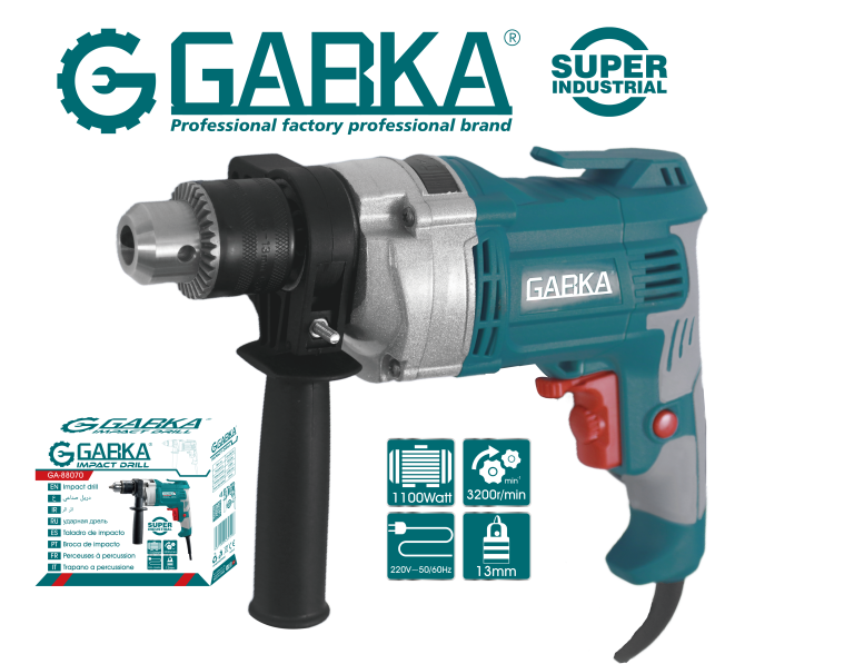 GA-88070 κρουστικό τρυπάνι 13mm (1100W)