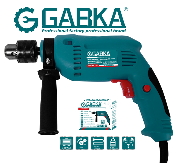 GA-88152 13mm κρουστικό δράπανο (680W)