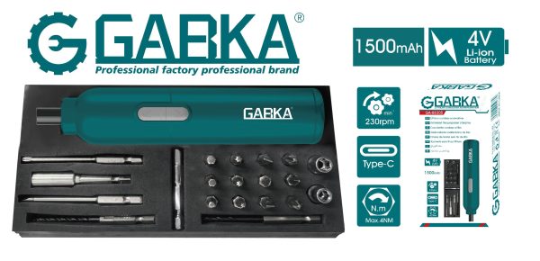 GA-88305 Σετ Ηλεκτρικού Κατσαβιδιού Επαναφορτιζόμενο 4V