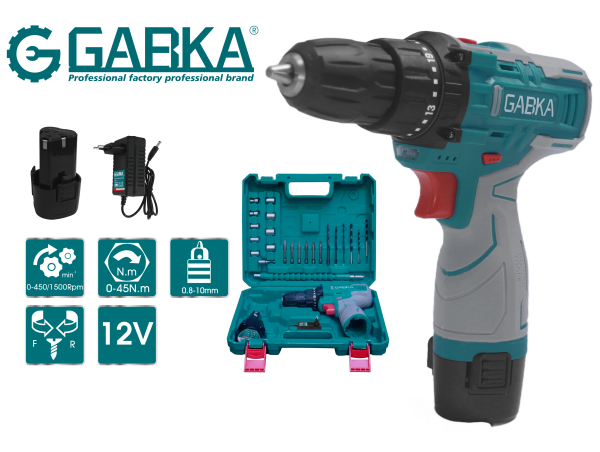 GA-88118A 12V επαναφορτιζόμενο δράπανο λιθίου